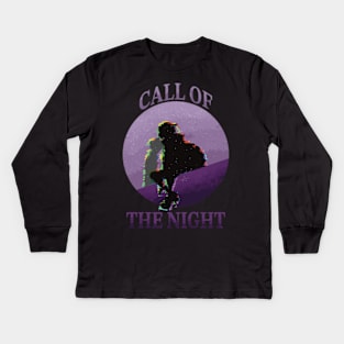 COTN11 Fanart Glitch Nazuna Nanakusa x Kou Yamori Call of the Night Yofukashi no Uta Couple Wallpaper Awesome Vintage Sunset Silhouette Vampire Anime Girls Characters Season 2 Animangapoi August 2023 Kids Long Sleeve T-Shirt